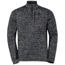 ODLO BERRA SL MIDLAYER 1/2 ZIP GREY MELANGE - SPACE DYE 22