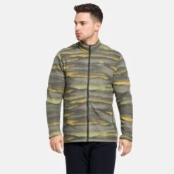 ODLO ROY GRAPHIC MIDLAYER FULL ZIP DEEP DEPTHS 22 -Warm Winter Outlet Store 9 102360 midlayer full zip roy graphic deep depths 542602 10784 03