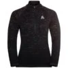 ODLO BLACKCOMB MIDLAYER 1/2 ZIP W BLACK - SPACE DYE 22