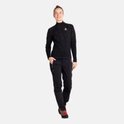 ODLO BLACKCOMB MIDLAYER 1/2 ZIP W BLACK - SPACE DYE 22 -Warm Winter Outlet Store 9 102362 midlayer 1 2 zip blackcomb black space dye 542621 60223 03
