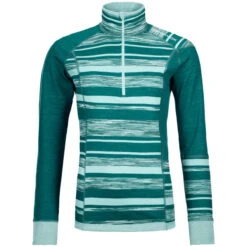 ORTOVOX 210 SUPERSOFT ZIP NECK W PACIFIC GREEN 22