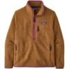 PATAGONIA W'S RETRO PILE P/O MARSUPIAL NEST BROWN W/AMARANTH PINK 23