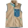 PATAGONIA W'S CLASSIC RETRO-X VEST DARK NATURAL W/WAVY BLUE 23