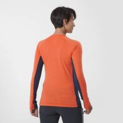 MILLET TRILOGY LOGO WOOL TS LS W CORAL CHROME/SAPHIR 23 -Warm Winter Outlet Store 9 111190 trilogy logo wool ts ls w coral chrome saphir miv9197 9653 03