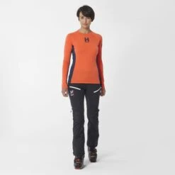 MILLET TRILOGY LOGO WOOL TS LS W CORAL CHROME/SAPHIR 23 -Warm Winter Outlet Store 9 111190 trilogy logo wool ts ls w coral chrome saphir miv9197 9653 04