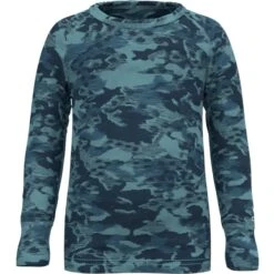 ODLO ACTIVE WARM ECO TREND KIDS BL TOP CREW NECK L/S REEF WATERS 23