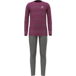 ODLO ACTIVE WARM ECO SET LONG KIDS ODLO STEEL GREY MELANGE/FESTIVAL FUCHSIA 23 -Warm Winter Outlet Store 9 111722 set long active warm eco steel grey melange festival fuchsia 159449 10828 03