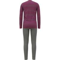 ODLO ACTIVE WARM ECO SET LONG KIDS ODLO STEEL GREY MELANGE/FESTIVAL FUCHSIA 23 -Warm Winter Outlet Store 9 111722 set long active warm eco steel grey melange festival fuchsia 159449 10828 04