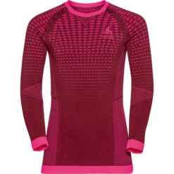 ODLO PERFORMANCE WARM KIDS BL TOP CREW NECK L/S RASPBERRY FUDGE/CANDY KISS 23