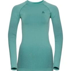 ODLO PERFORMANCE WARM ECO BL TOP CREW NECK L/S W BLUE WING TEAL/POLYNYA 23