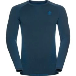 ODLO PERFORMANCE WARM ECO BL TOP CREW NECK L/S BLUE WING TEAL/INDIGO BUNTING 23