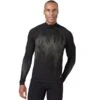 ODLO BL TOP TURTLE NECK L/S HALF ZIP KINSHIP PW 200 BLACK MELANGE 23
