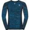 ODLO BLACKCOMB ECO BL TOP CREW NECK L/S EXUBERANT IND BUNTING/SPACE DYE 23