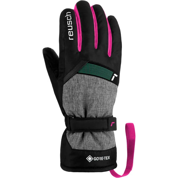 REUSCH FLASH GORE-TEX JR BLACK/BLACK MEL/PINK GLO 23 2 REUSCH FLASH GORE-TEX JR BLACK/BLACK MEL/PINK GLO 23 - Image 2