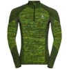 ODLO BLACKCOMB ECO BL TOP TURTLE NECK L/S HALF ZIP LIME GREEN/SPACE DYE 23