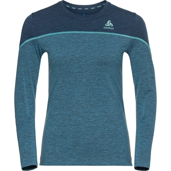 ODLO BL TOP CREW NECK L/S REVELSTOKE PW 150 W BLUE MELANGE/POLYNYA 23 1 ODLO BL TOP CREW NECK L/S REVELSTOKE PW 150 W BLUE MELANGE/POLYNYA 23