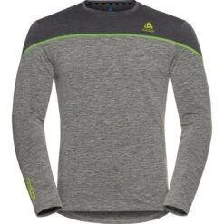 ODLO BL TOP CREW NECK L/S REVELSTOKE PW 150 GREY MELANGE/LG LIZARD 23