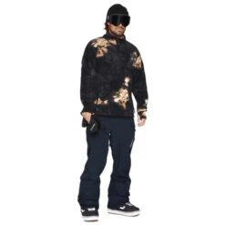 VOLCOM V-SCIENCE FLEECE P/O 1/2 ZIP BLEACH BLACK 23 -Warm Winter Outlet Store 9 115078 v science fleece p o 1 2 zip bleach black g4152301 beb 03