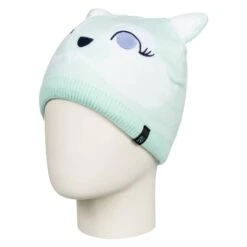 ROXY MINI SNOWMOON BEANIE GIRL FAIR AQUA 23 -Warm Winter Outlet Store 9 115881 mini snowmoon beanie girl fair aqua erlha03124 bdy0 02