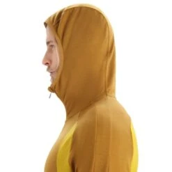 ICEBREAKER ZONEKNIT LS ZIP HOODIE M CLOVE/SI 23 -Warm Winter Outlet Store 9 116734 zoneknit ls zip hoodie m clove si ib0a56ga 714 05