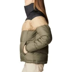 COLUMBIA PUFFECT COLOR BLOCKED JKT W STONE GREEN BE 23 -Warm Winter Outlet Store 9 117039 1955101 398 04