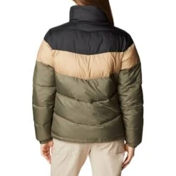 COLUMBIA PUFFECT COLOR BLOCKED JKT W STONE GREEN BE 23 -Warm Winter Outlet Store 9 117039 1955101 398 05