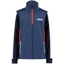 SWIX CROSS JACKET JR LAKE BLUE 23