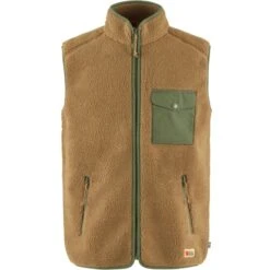 Fjallraven FJÄLLRÄVEN VARDAG PILE FLEECE VEST M BUCKWHEAT BROWN LAUREL GREEN 23