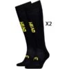 HEAD SKI GRAPHIC KNEEHIGH 2 PAIR BLACK YELLOW 23