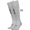 HEAD SKI GRAPHIC KNEEHIGH 2 PAIR GREY GREEN 23