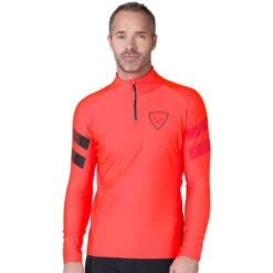 ROSSIGNOL CLASSIQUE HERO 1/2 ZIP NEON RED 23