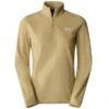 THE NORTH FACE W 100 GLACIER 1/4 ZIP KHAKI STONE 23