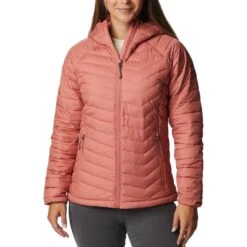 COLUMBIA POWDER LITE HOODED JKT DARK CORAL 23