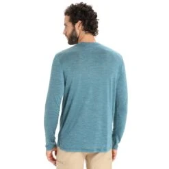 ICEBREAKER MERINO M SPHERE II LS TEE GREEN GLORY HTHR 23 -Warm Winter Outlet Store 9 124863 ib0a56d8793 04