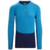 ICEBREAKER MERINO M 125 ZONEKNIT LS CREWE GEO BLUE/ROYAL NAVY/CB 23