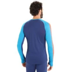 ICEBREAKER MERINO M 125 ZONEKNIT LS CREWE GEO BLUE/ROYAL NAVY/CB 23 -Warm Winter Outlet Store 9 124887 ib0a56h3784 04