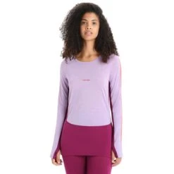 ICEBREAKER MERINO W 125 ZONEKNIT LS CREWE PURPLE GAZE/GO BERRY/CB 23 -Warm Winter Outlet Store 9 124889 ib0a56h4823 03