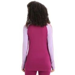 ICEBREAKER MERINO W 125 ZONEKNIT LS CREWE PURPLE GAZE/GO BERRY/CB 23 -Warm Winter Outlet Store 9 124889 ib0a56h4823 04