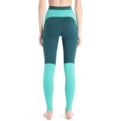 ICEBREAKER MERINO W ZONEKNIT 200 LEGGINGS GREEN GLORY/FRESH/CB 23 -Warm Winter Outlet Store 9 124893 ib0a56he840 04