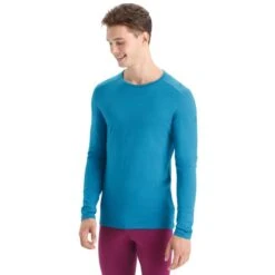 ICEBREAKER MERINO M 200 OASIS LS CREWE GEO BLUE 23 -Warm Winter Outlet Store 9 124972 ib104365734 03