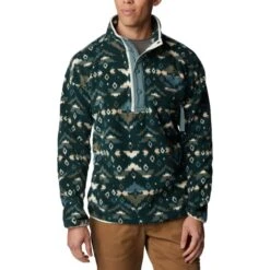 COLUMBIA M HELVETIA 1/2 SNAP FLEE SPRUCE ROCKY MOUNTAIN 23