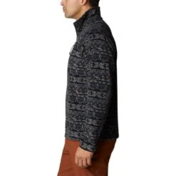 COLUMBIA FAST TREK PRINTED HALF Z BLACK 80S STRIP 23 -Warm Winter Outlet Store 9 128137 fast trek printed half z black 80s strip 2013683 010 04