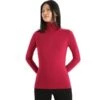 ICEBREAKER W 260 TECH LS HALF ZIP CHERRY 23