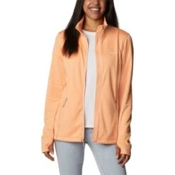 COLUMBIA W PARK VIEW™ GRID FLEECE FULL ZIP PEACH HEATHER 23 -Warm Winter Outlet Store 9 128727 w park view tm grid fleece full zip peach heather 1959713 812 03