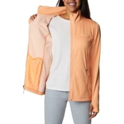 COLUMBIA W PARK VIEW™ GRID FLEECE FULL ZIP PEACH HEATHER 23 -Warm Winter Outlet Store 9 128727 w park view tm grid fleece full zip peach heather 1959713 812 06