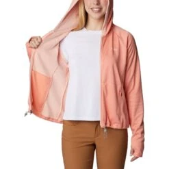 COLUMBIA BOUNDLESS TREK™ GRID FLEECE SUMMER PEACH HEATHER/PEACH BLOSSOM 23 -Warm Winter Outlet Store 9 128794 boundless trek tm grid fleece summer peach heather peach blossom 2033654 828 05