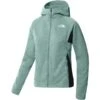 THE NORTH FACE W AO MIDLAYER FZ HOODIE WASABWHTHEATHR/TNFBLKHTHR 23