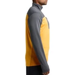 Haglöfs HAGLÖFS ROC FLASH MID HALFZIP M MAGNETITE/SUNNY YELLOW 23 -Warm Winter Outlet Store 9 130657 606046 5m4 05
