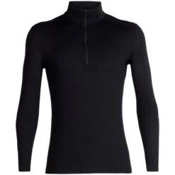ICEBREAKER MERINO 200 OASIS LS HALF ZIP BLACK 23