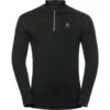 ODLO T-SHIRT ML 1/2 ZIP NATURAL BLACK 23